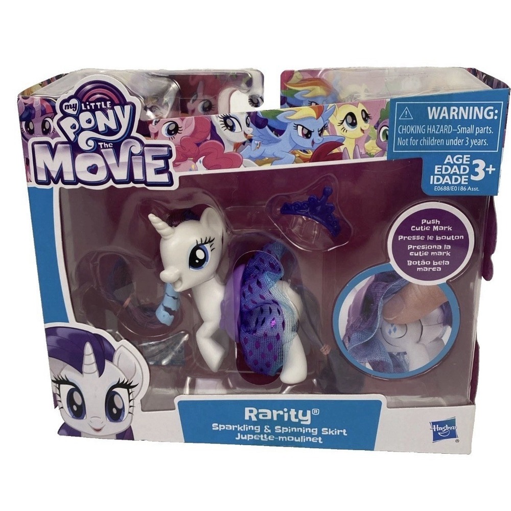 Hasbro My Little Pony The‎ Movie Rarity Sparkling & Spinning Skirt Purple NIB